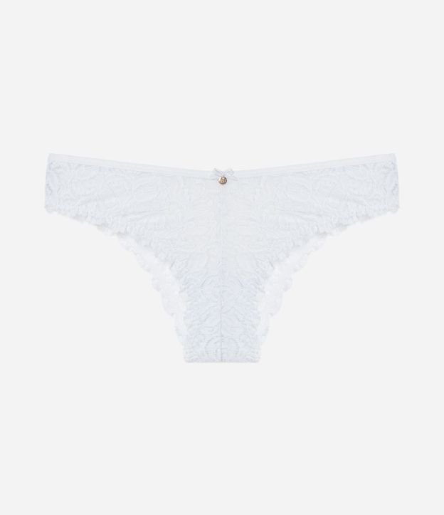 Bombacha Bikini Básica en Encaje Rústico con Textura Floral 9