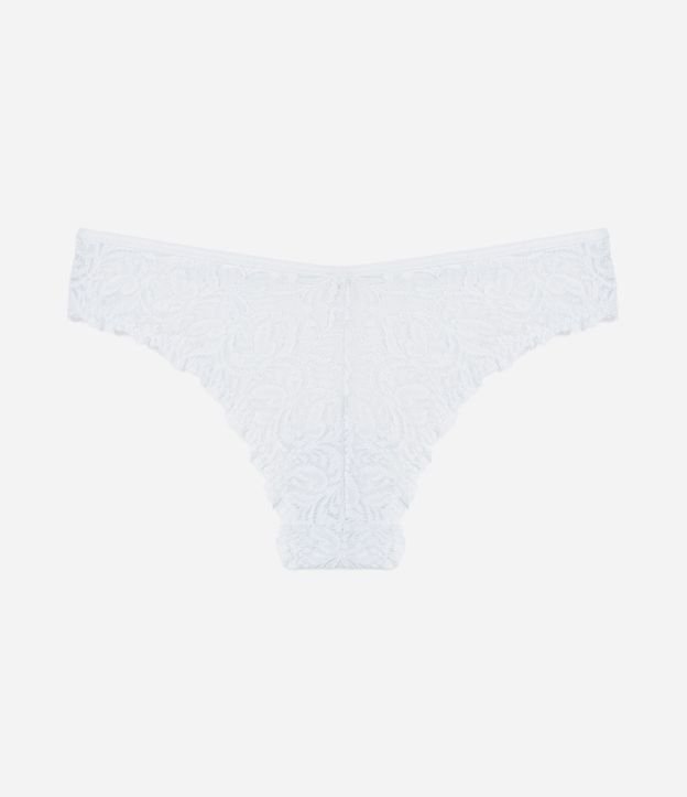 Bombacha Bikini Básica en Encaje Rústico con Textura Floral 10