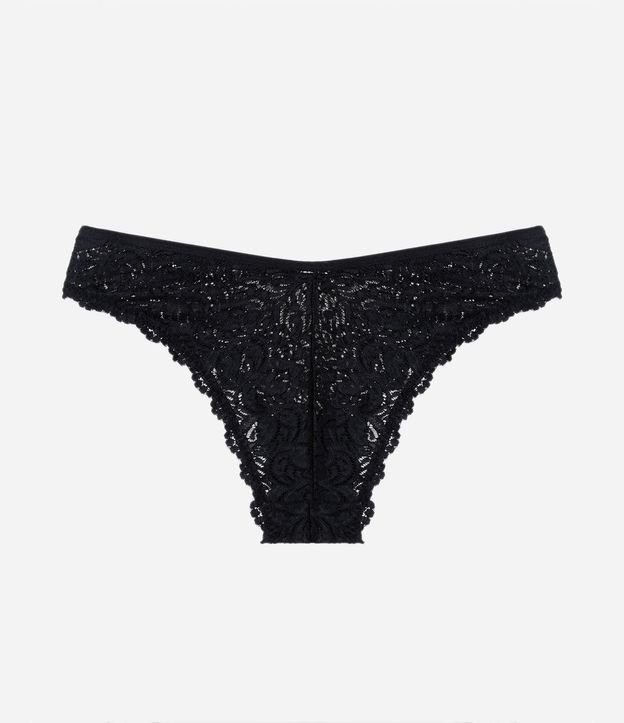 Bombacha Bikini Básica en Encaje Rústico con Textura Floral 7