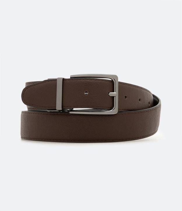 Cinturón Social Básico Reversible con Hebilla Cuadrada 2