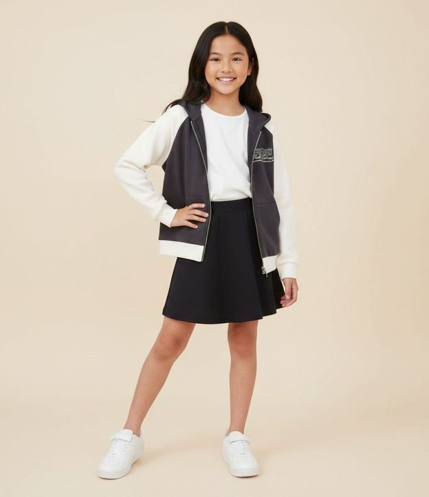 Short Pollera Infantil en Cotton - Talle 5 a 14 años 1