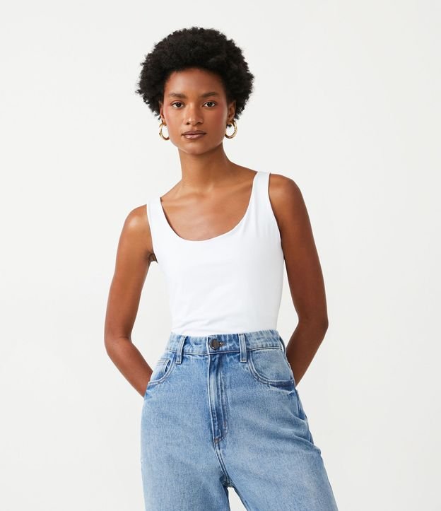 Blusa Musculosa en Poliamida con Escote U 3