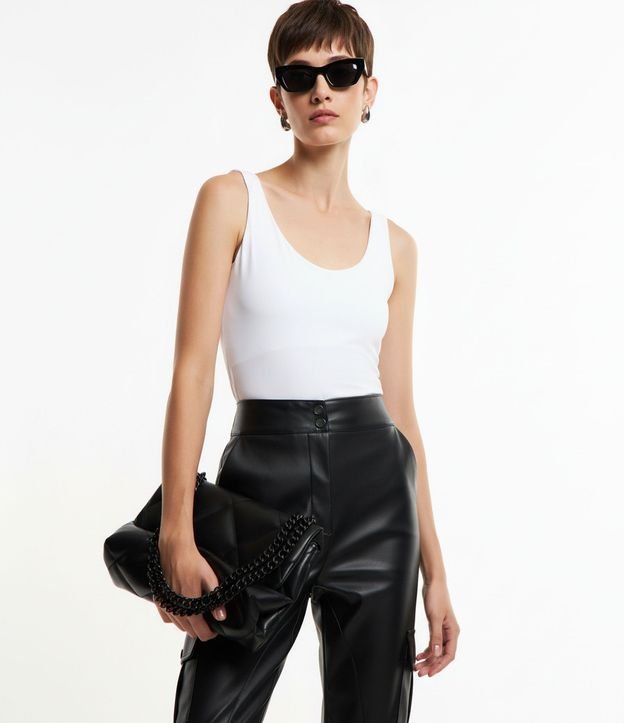 Blusa Musculosa en Poliamida con Escote U 5