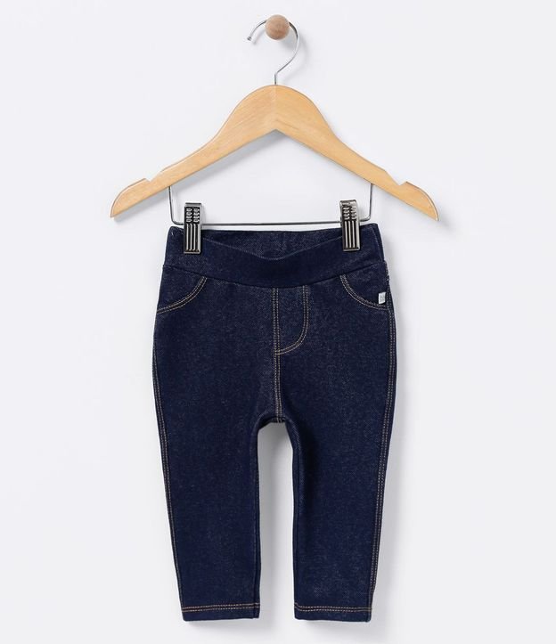 Pantalón Legging Infantil Imitando Jeans - Talle 0 a 18 meses
