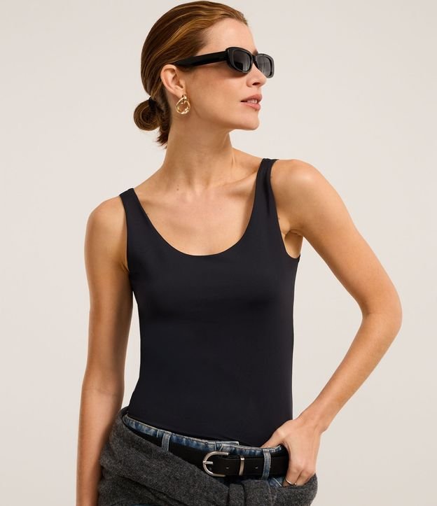 Blusa Musculosa en Poliamida con Escote U