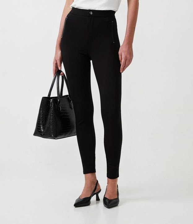 Pantalón Legging en Ponto Roma con Detalle Lateral 2