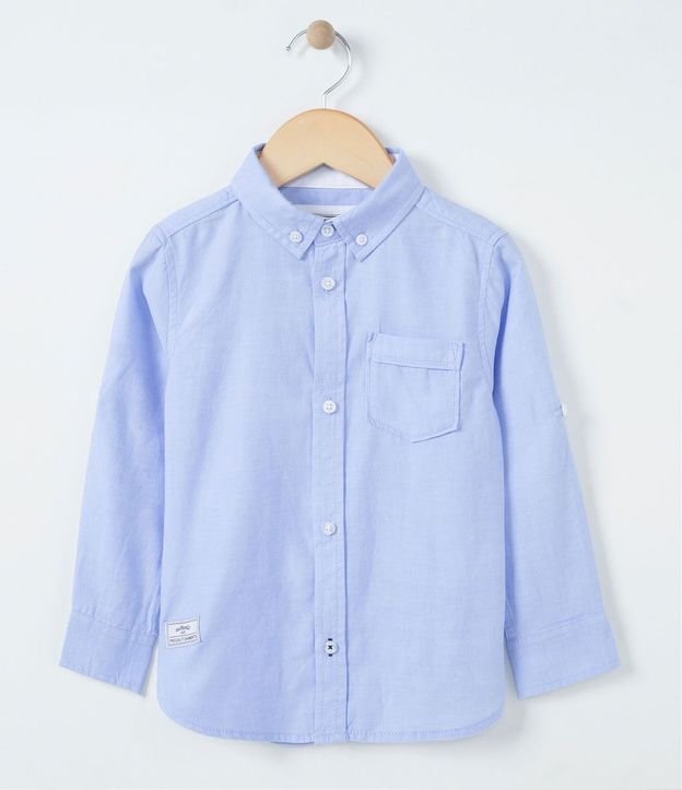 Camisa Manga Larga con Botónes Básica - Talle 1 a 4 años 1