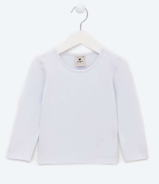 Blusa Infantil Básica en Cotton - Talle 1 a 5 años