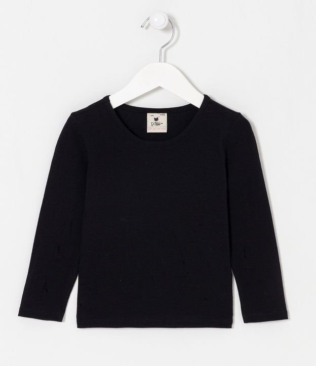 Blusa Infantil Básica en Cotton - Talle 1 a 5 años