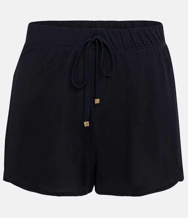 Salida de Playa Short Básico en Crepé con Cintura Elástica 5