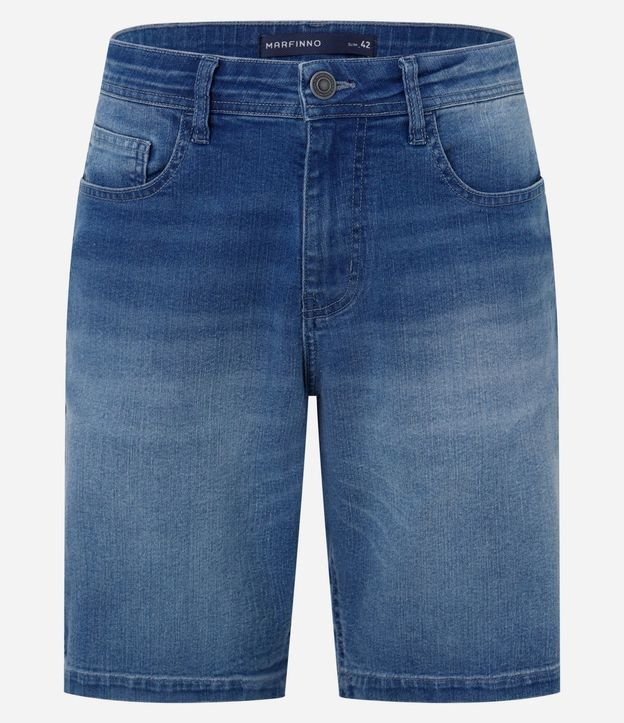 Bermuda Slim en Jean con Dobladillos y en Color Gastado 7