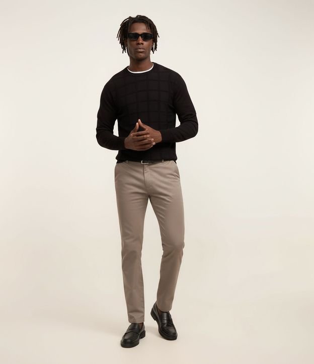 Pantalón Slim Básica en Sarga con Elastano 1