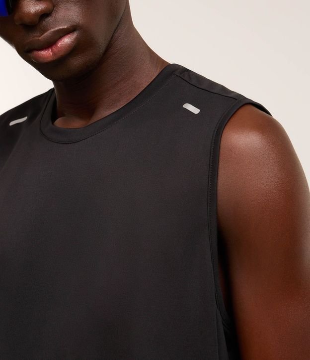 Musculosa Regular Básica Deportiva con Recortes y Lettering 5