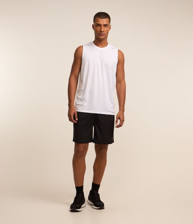 Musculosa Regular Básica Deportiva con Recortes y Lettering 3