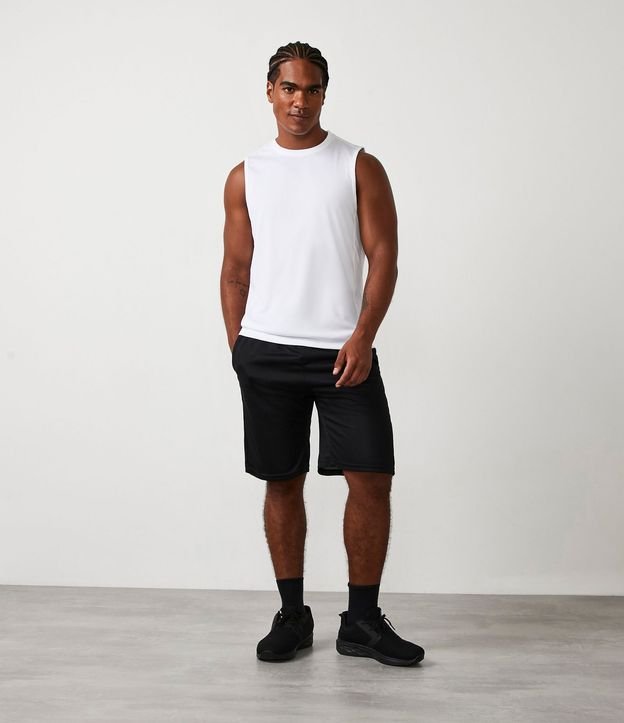 Musculosa Regular Básica Deportiva con Recortes y Lettering 2