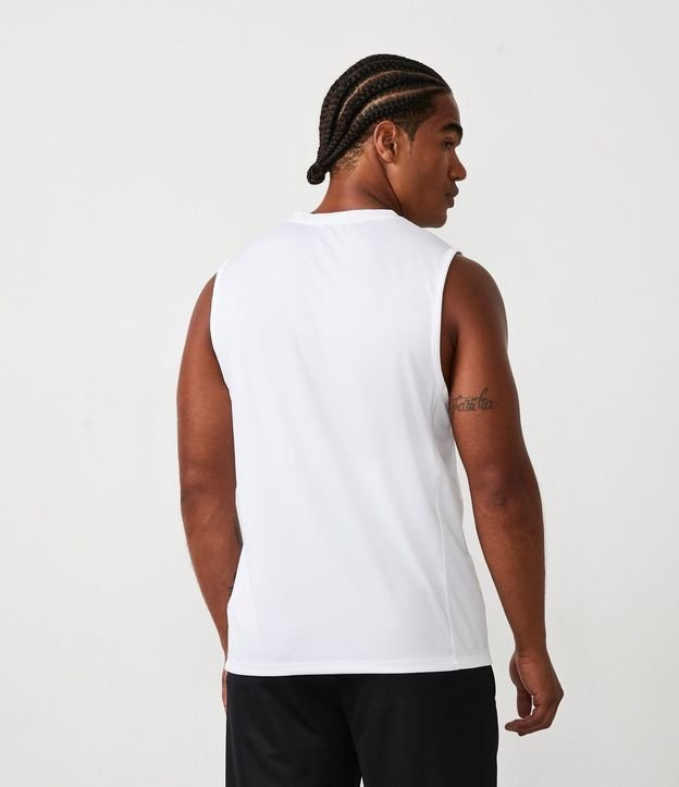 Musculosa Regular Básica Deportiva con Recortes y Lettering 5