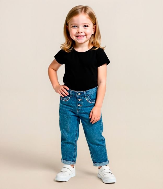 Blusa Infantil Básica en Cotton - Talle 1 a 5 años