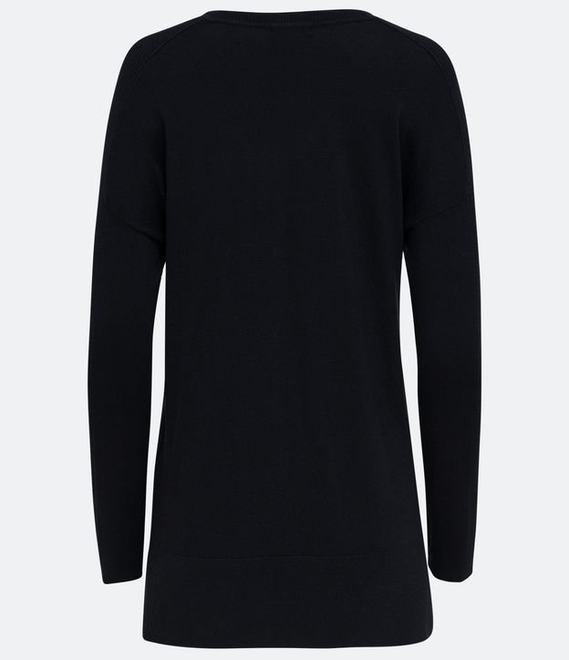 Blusa de Punto con Escote V Texturizada con Barra Mullet 2