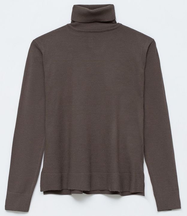 Blusa Alargada de Punto con Cuello Alto