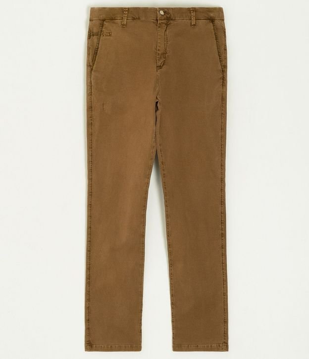 Pantalón Slim Básico en Sarga con Bolsillos 6