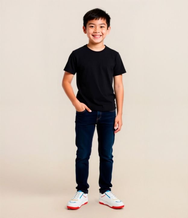 Pantalón Slim Infantil en Jeans - Talle 5 a 14 años
