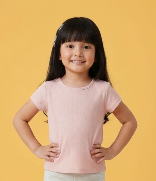 Blusa Infantil Básica en Cotton - Talle 1 a 5 años
