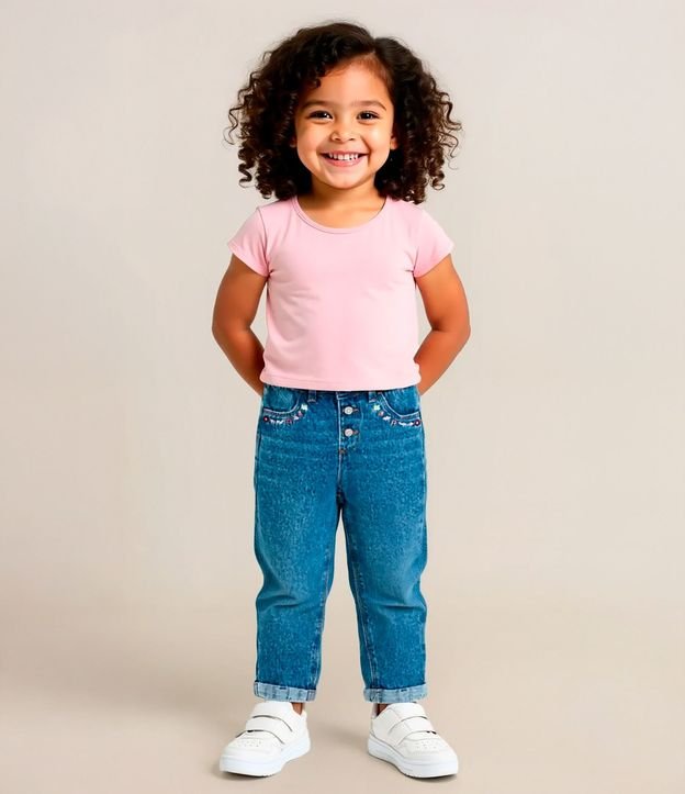 Blusa Infantil Básica en Cotton - Talle 1 a 5 años 2