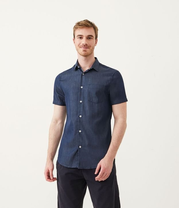 Camisa Social Slim Fit Manga Corta