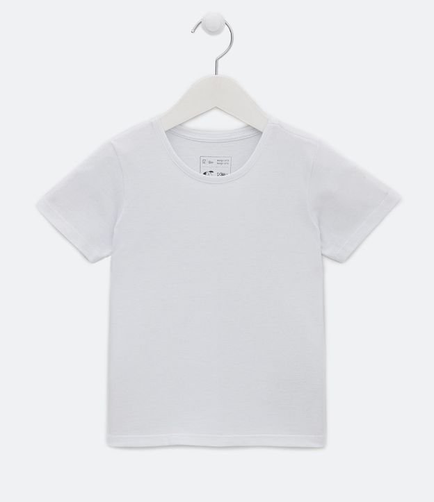 Remera Infantil Básica con Etiqueta Bordada - Talle 1 a 5 años