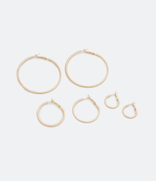 Kit 03 Caravanas Aro en Metal con Formas Variadas