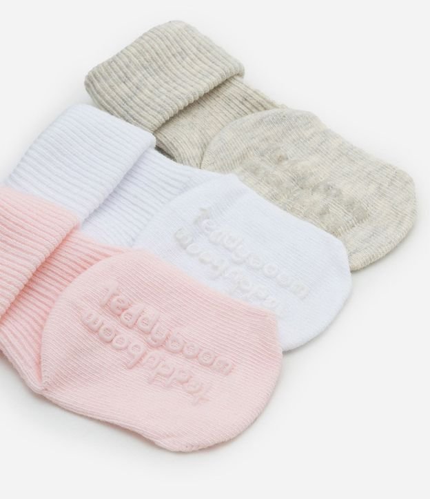 Kit 03 Pares de Medias Infantil con Dobra Doble - Talle 0 a 12 meses 3