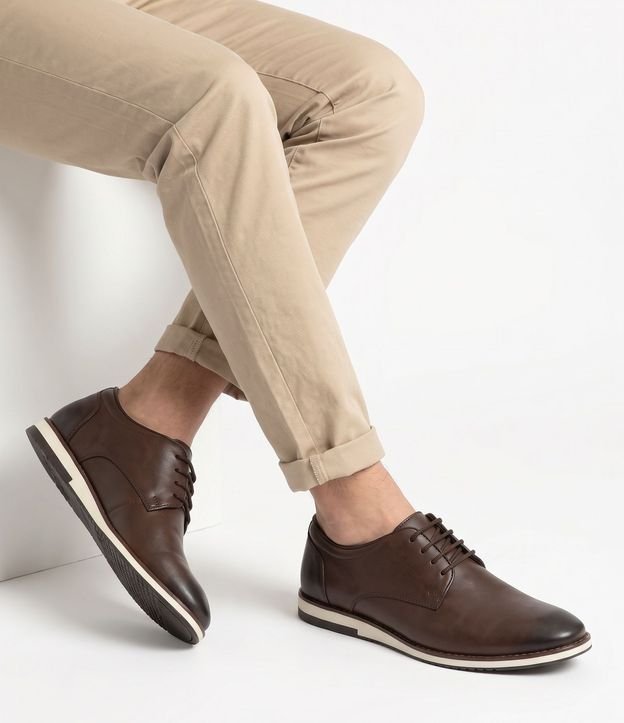 Zapato en Cuero con Suela Contrastante 2