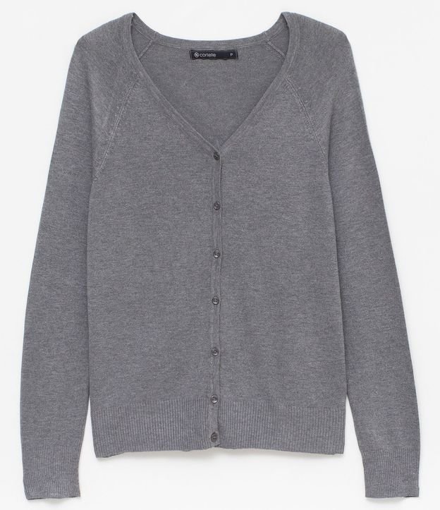 Cardigan de Punto Escote V y Cierre en Botones 5