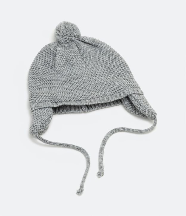Gorro para Bebe con Pompón - Talle 0 a 12 meses