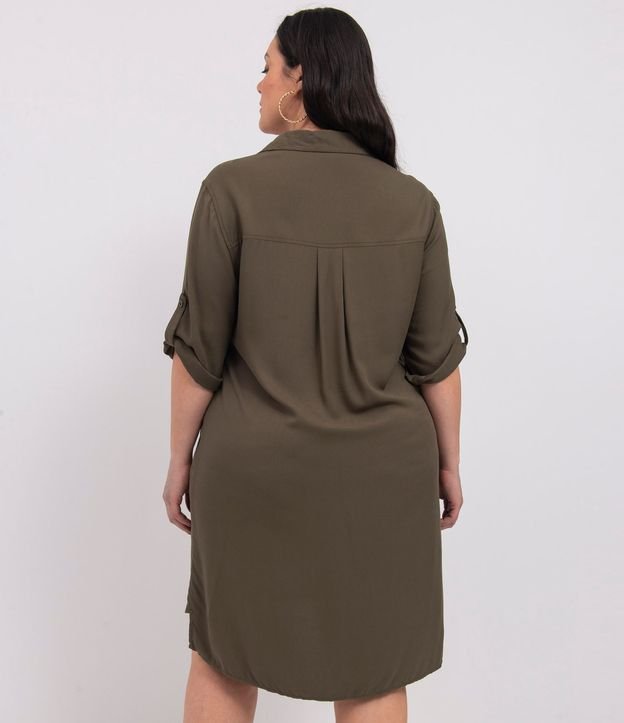 Vestido Chemise Corto sin Estampa y con Bolsillo Curve & Plus Size 2