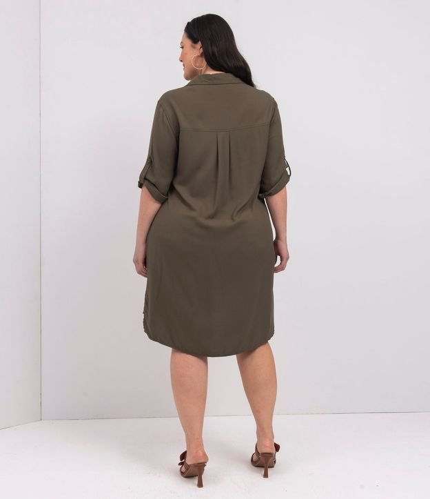 Vestido Chemise Corto sin Estampa y con Bolsillo Curve & Plus Size 6
