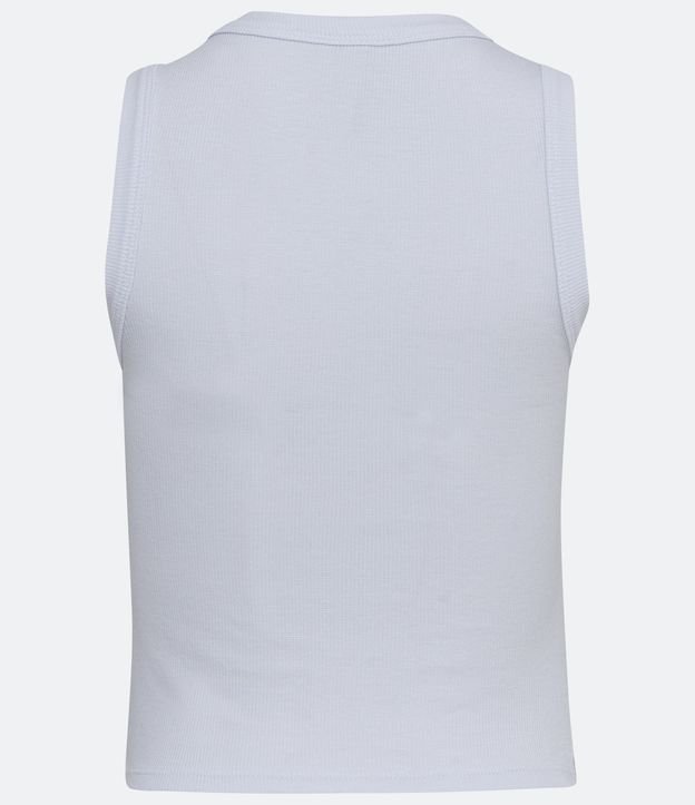 Blusa Cropped sin Manga en Ribana con Cuello Redondo 6