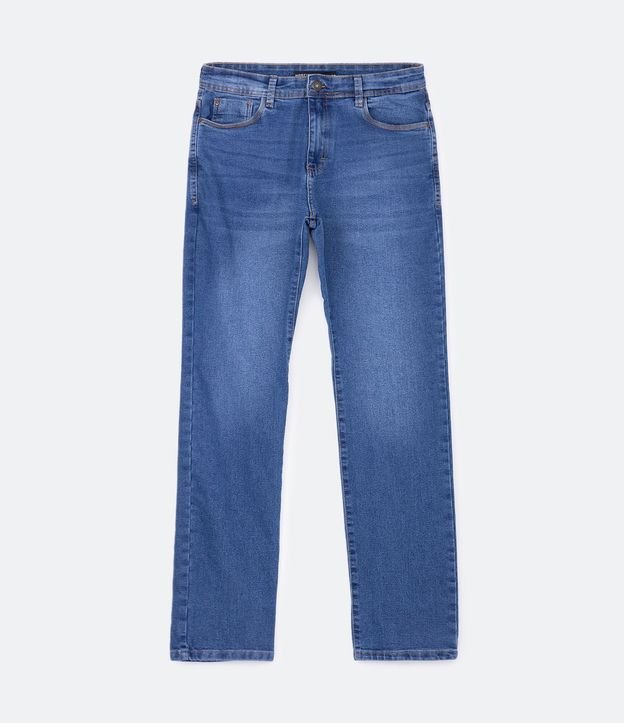 Pantalón Recto Liso en Jean 8
