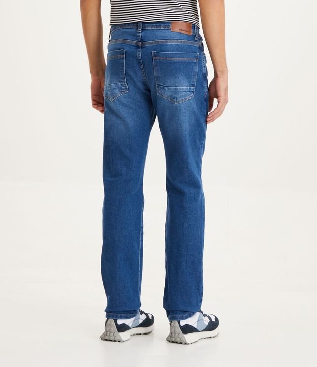 Pantalón Recto Liso en Jean