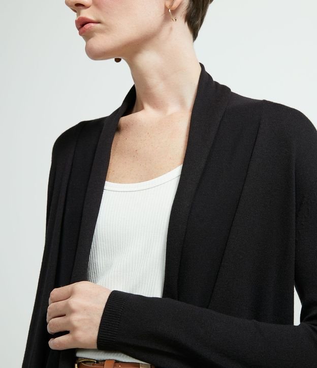 Chaqueta de Punto Larga sin Estampado 3