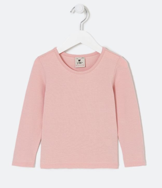 Blusa Infantil Básica en Cotton - Talle 1 a 5 años