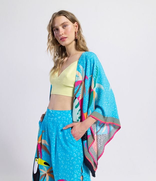 Kimono Estampado con Tassel