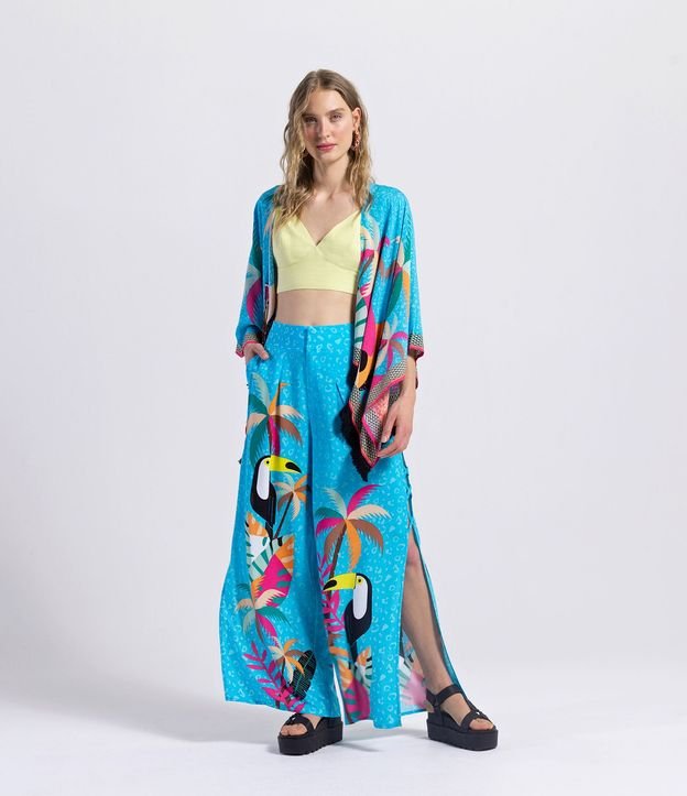 Kimono Estampado con Tassel 5