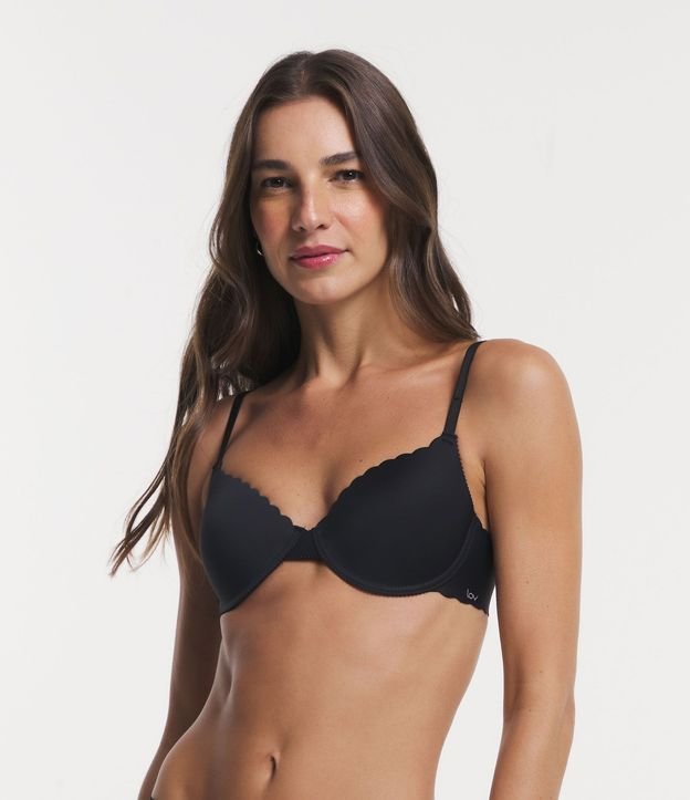 Soutien Push-Up en Microfibra con Borde Nube y Breteles Ajustable 1