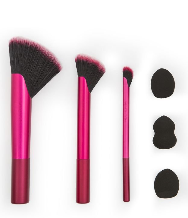 Kit 03 Brochas Conicos y 03 Esponja para Maquillaje