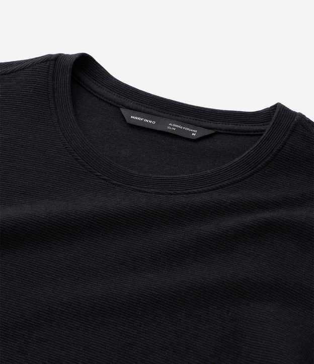 Remera Slim en Algodón con Textura Acanalada 8