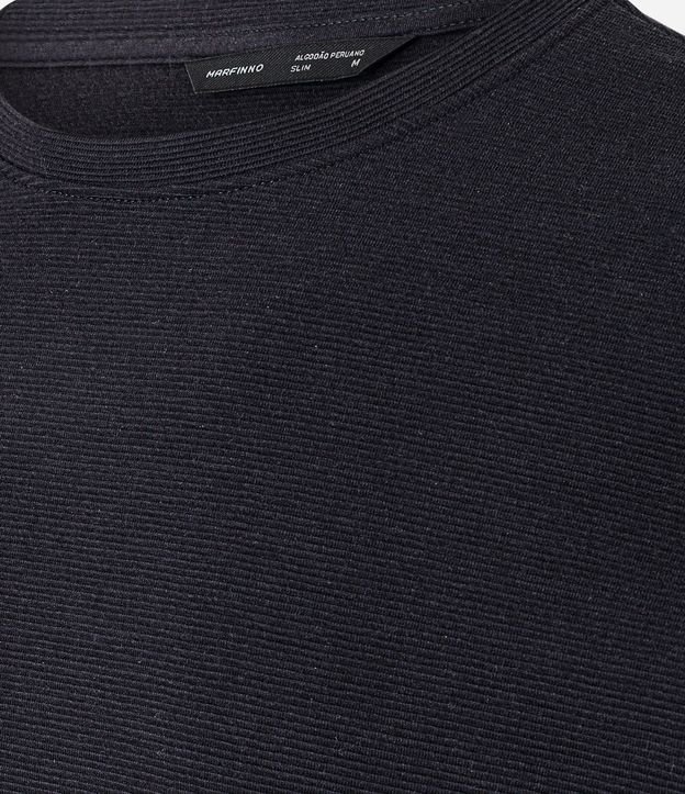 Remera Slim en Algodón con Textura Acanalada 12