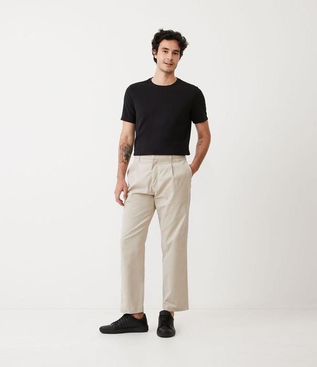 Remera Slim en Algodón con Textura Acanalada 3