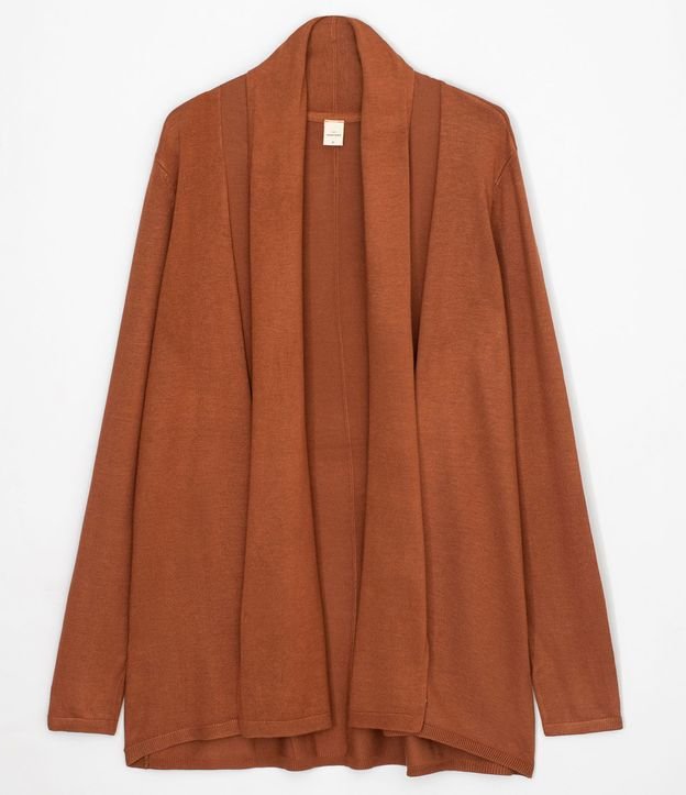 Chaqueta de Punto Larga sin Estampado 6