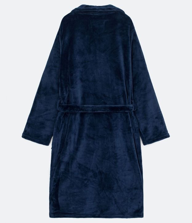 Bata de Baño en Fleece sin Estampa con Amarre 2